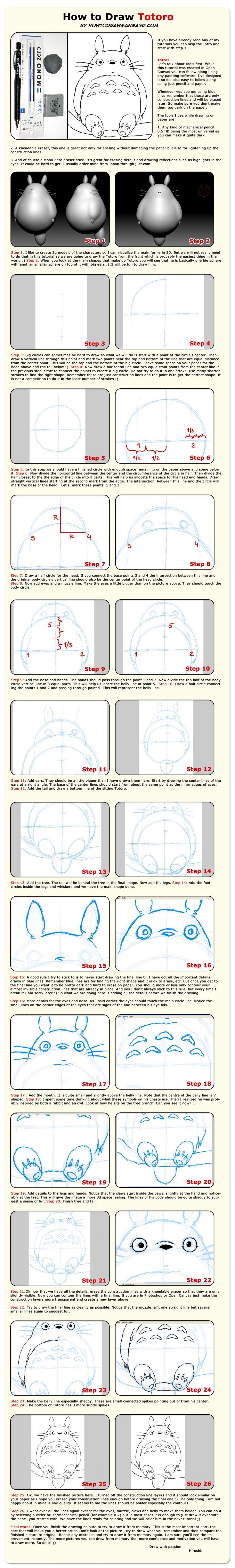 Image from How to draw Manga Tutorials - how_to_draw_totoro.jpg